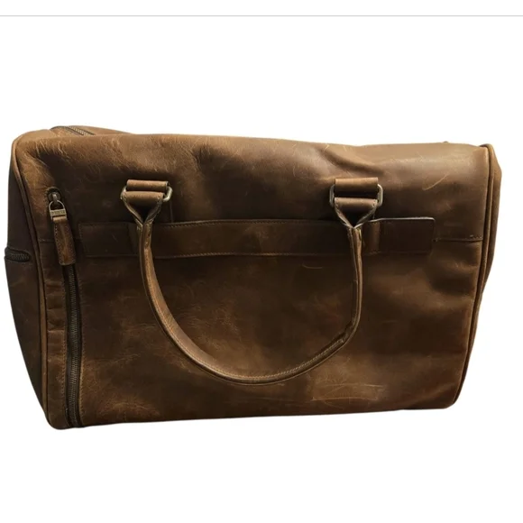 Moore Giles Brown Leather Men's Bag Net Jets - Picture 9 of 12